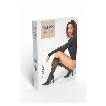 MAXIS RELAX PREMIUM Lýtkové punčochy black magic, Velikost: M (Punčochy pro prevenci žilních onemocnění) - Elastické, Antibakteriální, Lýtkové, Kompresní, Prodyšné, Extra jemné, Tenké