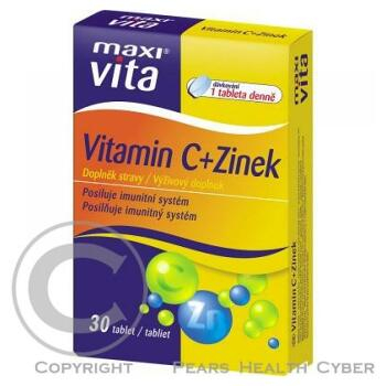 MAXIVITA Vitamin C + zinek 30 tablet