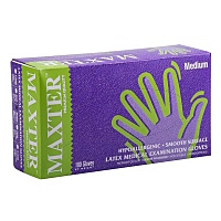 MAXTER Jednorázové rukavice latexové S 100 kusů
