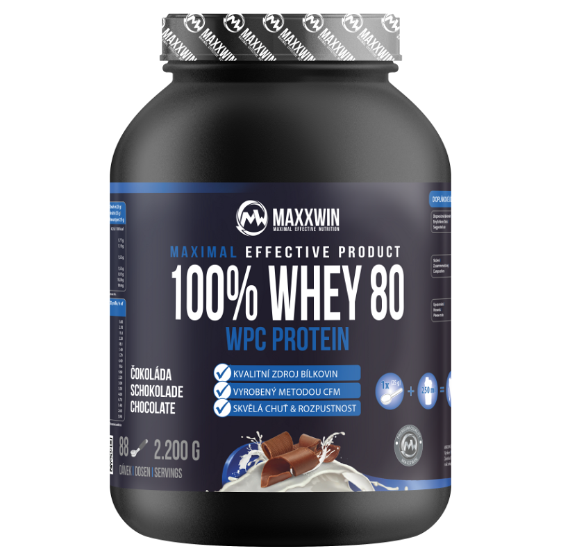 Levně MAXXWIN 100% Whey protein 80 čokoláda 2200 g