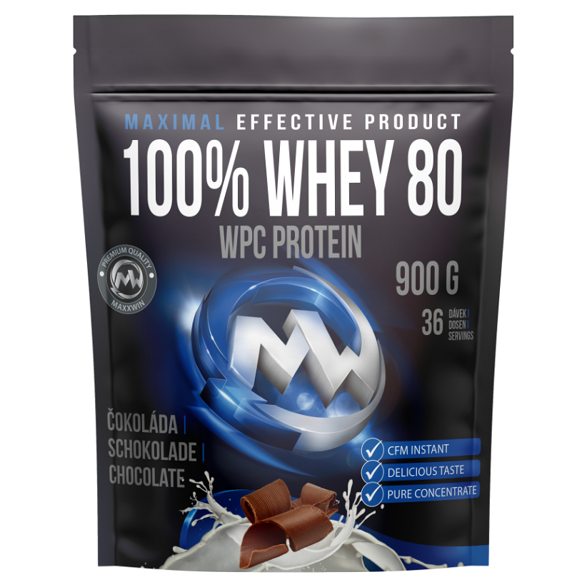 Levně MAXXWIN 100% Whey protein 80 čokoláda 900 g