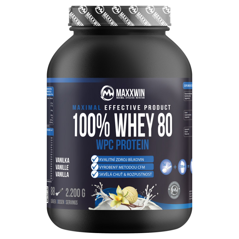 Levně MAXXWIN 100% Whey protein 80 vanilka 2200 g