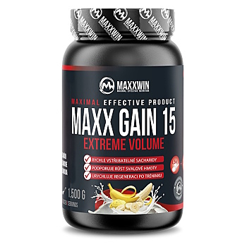 MAXXWIN Maxx gain 15 sacharidový nápoj příchuť banán 1500 g (Sacharidy, gainery)