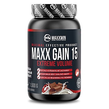 MAXXWIN Maxx gain 15 sacharidový nápoj příchuť tmavá čokoláda 1500 g (Sacharidy, gainery)