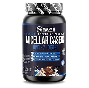 MAXXWIN Micelární kasein příchuť nugátová čokoláda 1200 g (Noční proteiny)