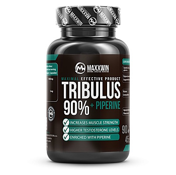 MAXXWIN Tribulus 90% + piperin 90 kapslí (Před tréninkem)