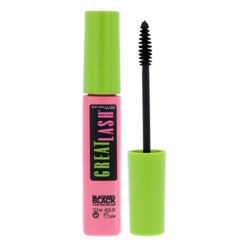 MAYBELLINE Great Lash Blackest Black 12,5 ml (Řasenky) - Prodlužující, Tvarující, Větší objem, Vyživující, Hypoalergenní, Pro citlivé očí, Pro nositelky kontaktních čoček, Černé
