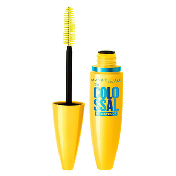 MAYBELLINE The Colossal Volum Express Waterproof Black 10 ml (Řasenky) - Prodlužující, Tvarující, Větší objem, Pro nositelky kontaktních čoček, Voděodolné