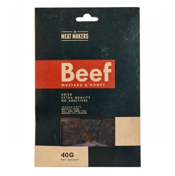 MEAT MAKERS Beef Jerky Mustard & Honey sušené maso 40 g