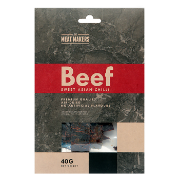 MEAT MAKERS  Beef Jerky Sweet Asian Chilli 40 g (Sušené maso) - Slané