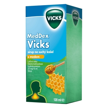 MedDex Vicks sirup na suchý kašel s medem (120 ml)