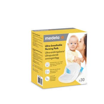 MEDELA Prsní vložky jednorázové ultra prodyšné 30 kusů (Prsní vložky) - Hypoalergenní, Absorpční, Jednorázové, Extra tenké, Prodyšné, Extra jemné, Tenké