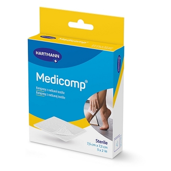 MEDICOMP Kompres sterilní 7.5 x 7.5 10 kusů (Krytí a hojení ran) - Nesterilní