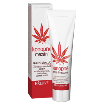 MEDICPROGRESS Konopné mazáni hřejivé 100ml tuba (Masážní balzámy, emulze) - Hřejivé