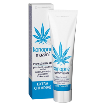 MEDICPROGRESS Konopné mazání v tubě Extra chladivé 100 ml (Masážní balzámy, emulze)