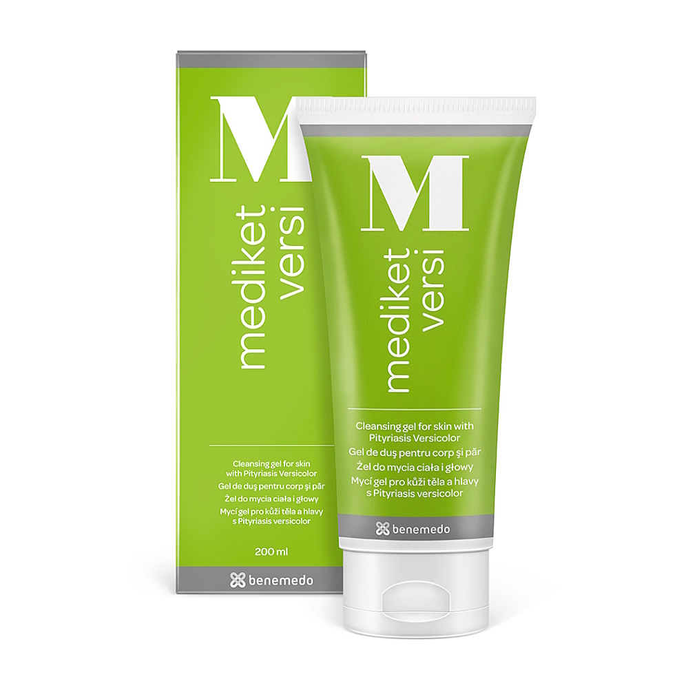 Mediket Versi mycí gel Pityriasis versicolor 200ml koupíte na Lekarna.cz