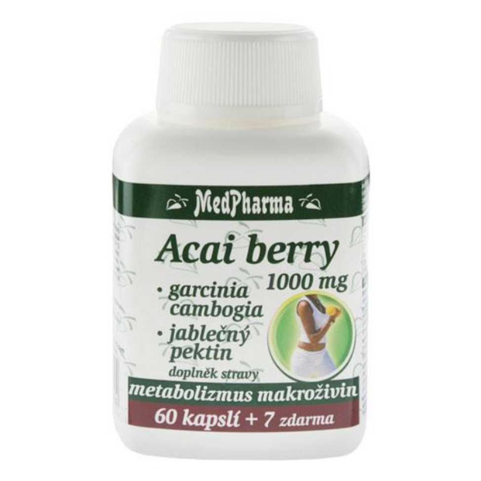 Levně MEDPHARMA Acai berry 1000 mg + garcinia 67 kapslí