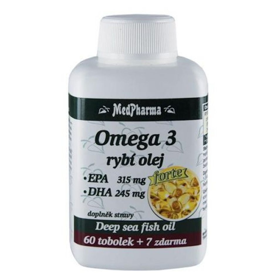Levně MEDPHARMA Omega 3 rybí olej forte 67 tobolek