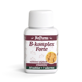 MEDPHARMA B komplex Forte 30 tablet + 7 zdarma (Vitamin B -komplex) - Vícesložkové, Vitamínové