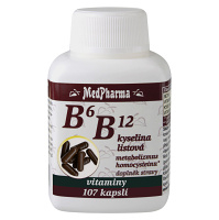 MEDPHARMA Vitamín B6 + B12 + kyselina listová 107 kapslí
