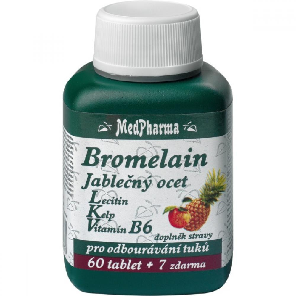 Obrázek MEDPHARMA Bromelain + jabl. ocet + lecitin  67 tablet