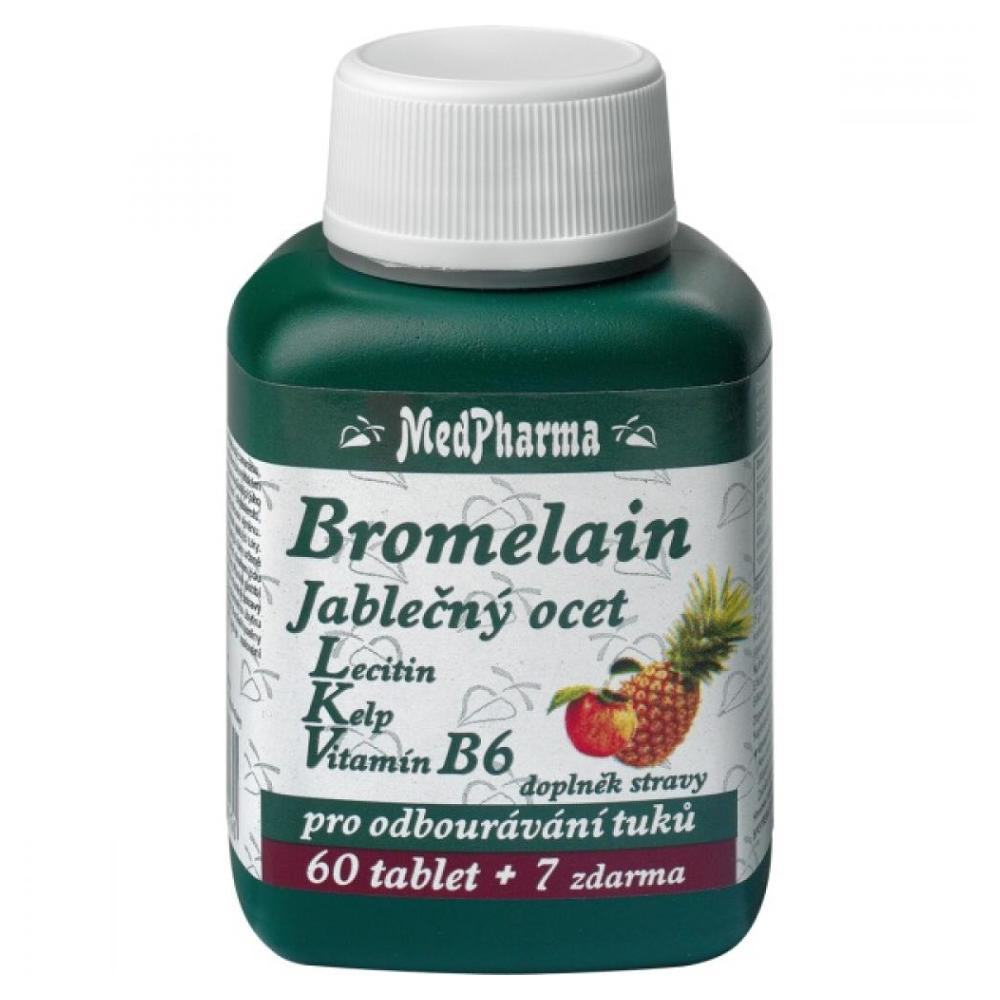 Levně MEDPHARMA Bromelain + jabl. ocet + lecitin 67 tablet