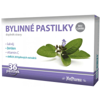 MEDPHARMA Bylinné pastilky bez cukru šalvěj 36 ks MEDPHARMA Bylinné pastilky bez cukru šalvěj 36 ks