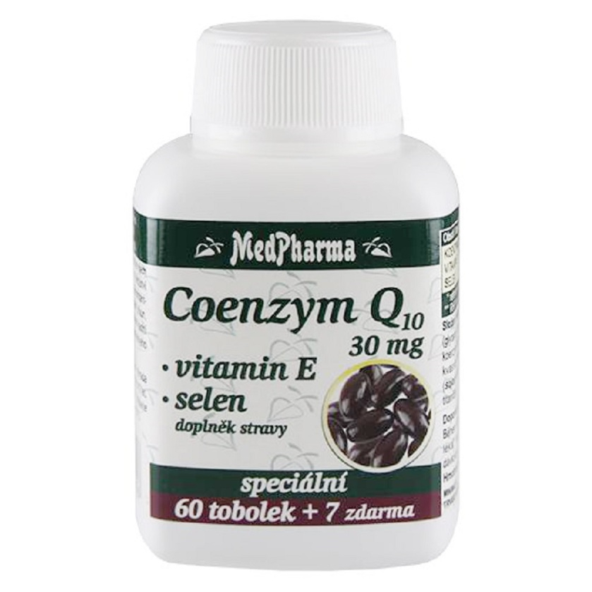 Levně MEDPHARMA Coenzym Q10 30mg + vitamín E + selen 67 tobolek