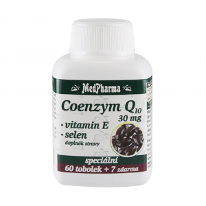 MEDPHARMA Coenzym Q10 30mg + vitamín E + selen 67 tobolek MEDPHARMA Coenzym Q10 30mg + vitamín E + selen 67 tobolek