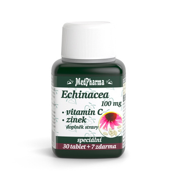 MEDPHARMA Echinacea 100 mg + vitamín C + zinek 37 tablet