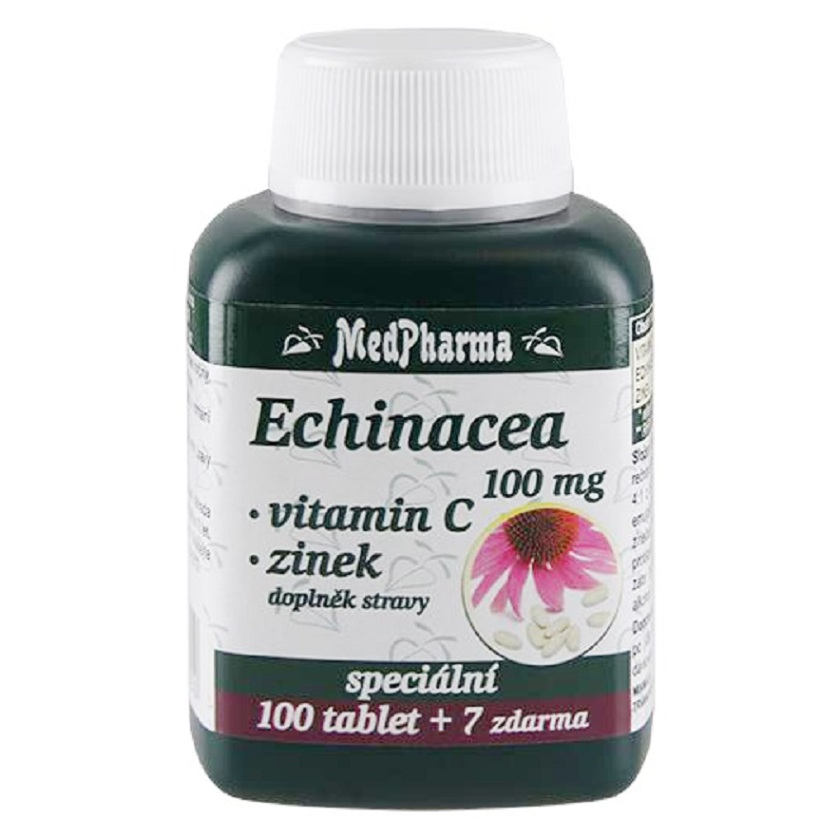MEDPHARMA Echinacea 100 mg + vitamín C + zinek 107 tablet
