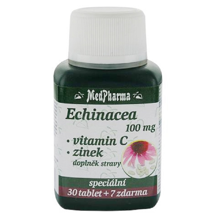 Levně MEDPHARMA Echinacea 100 mg + vitamín C + zinek 37 tablet