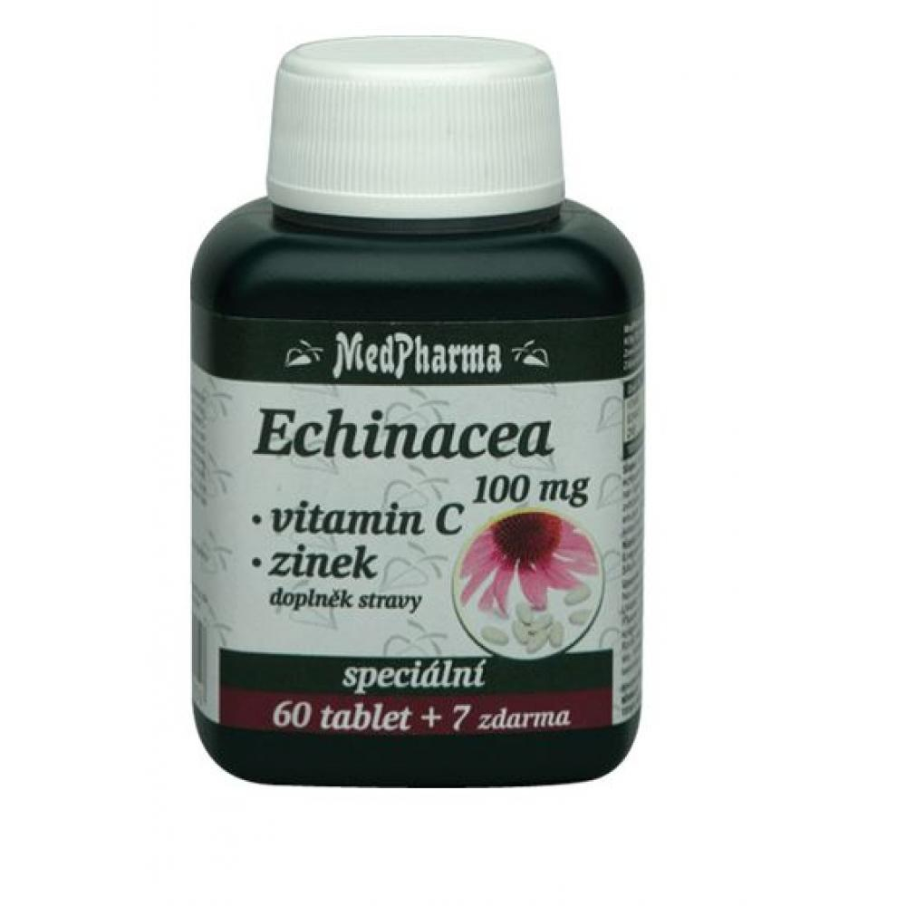 Obrázek MEDPHARMA Echinacea 100 mg + vitamin C + zinek 67 tablet