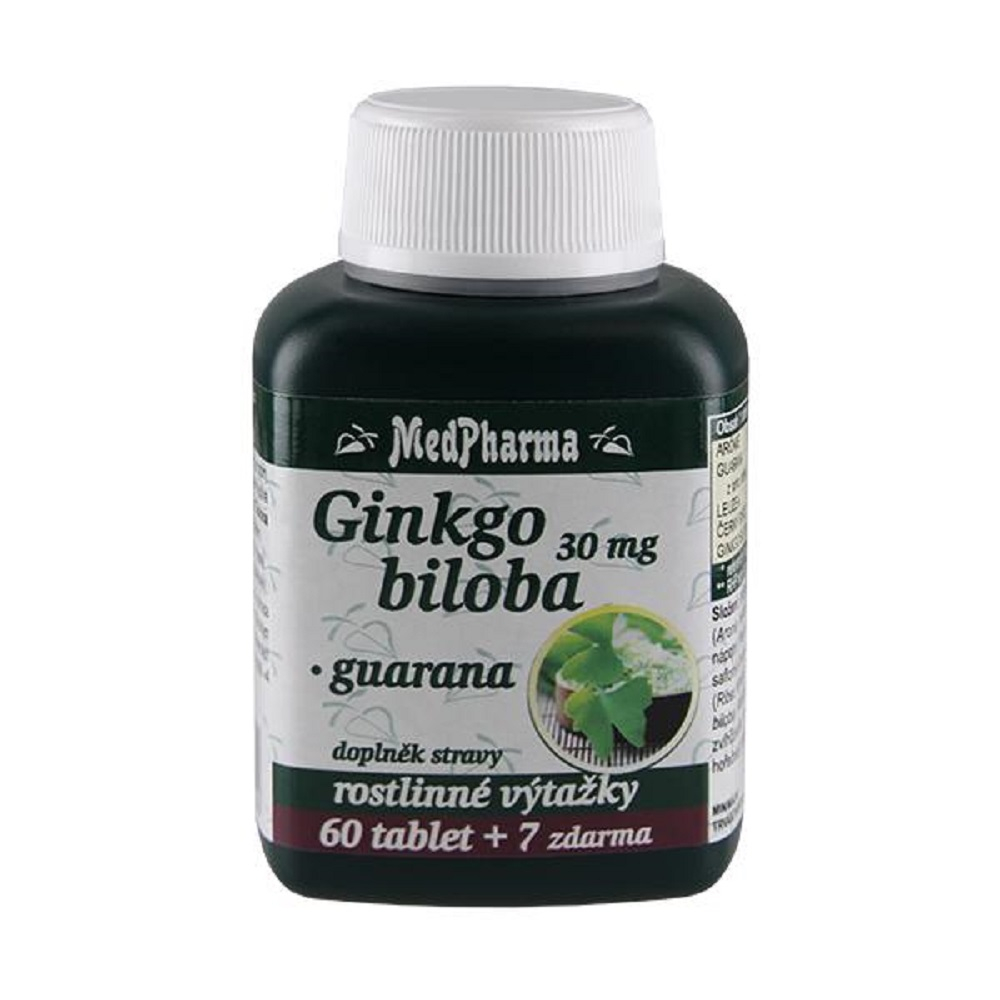 Obrázek MEDPHARMA Ginkgo biloba + guarana 67 tablet