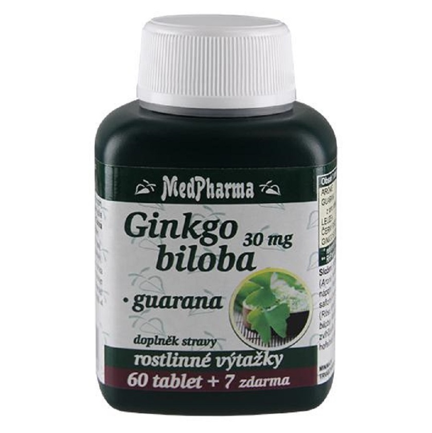 Levně MEDPHARMA Ginkgo biloba + guarana 67 tablet