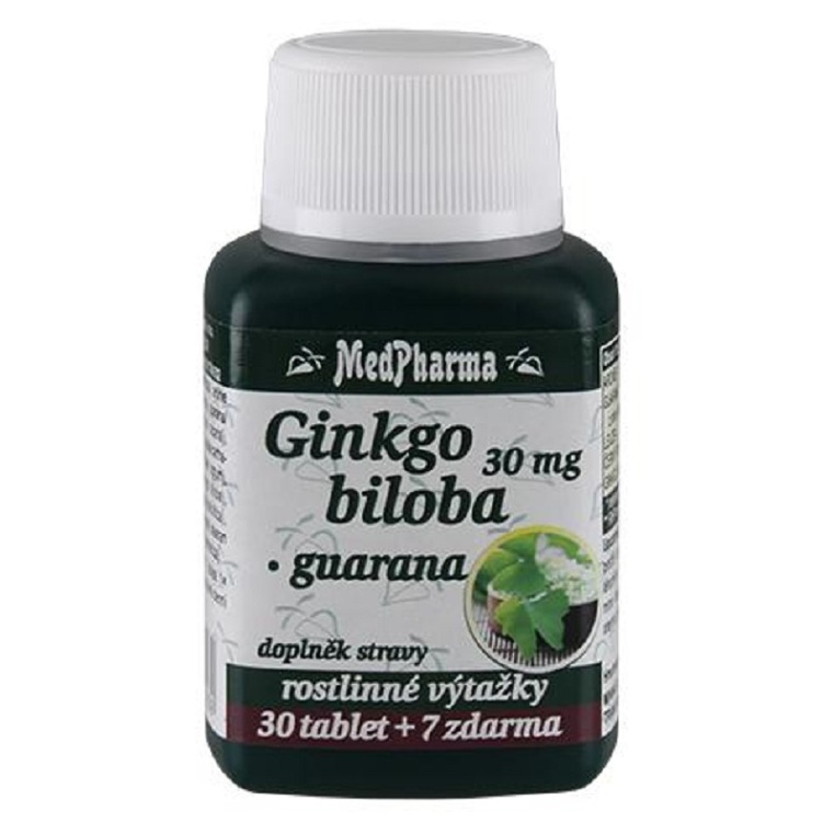Levně MEDPHARMA Ginkgo biloba + guarana 37 tablet