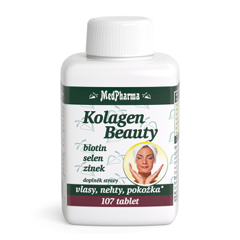 MEDPHARMA Kolagen Beauty biotin, selen, zinek 107 tablet (Vitamíny na pleť) - Přírodní
