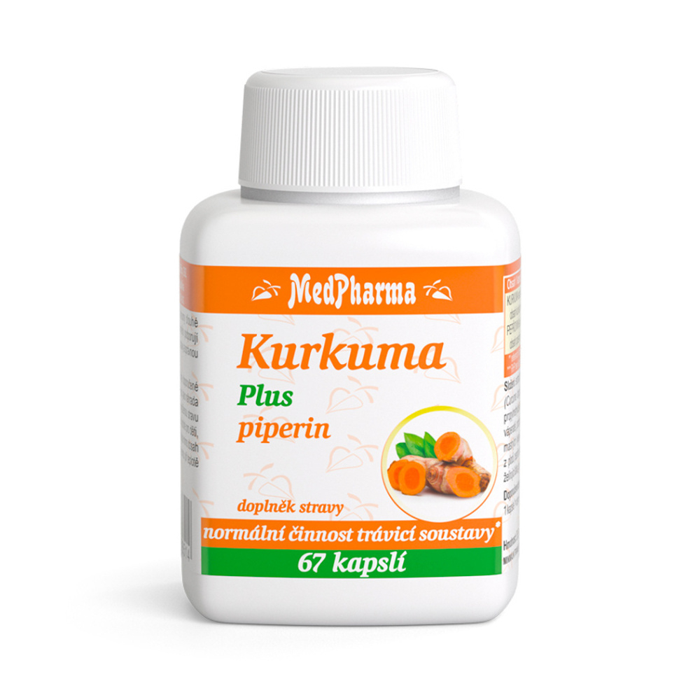 MEDPHARMA Kurkuma plus piperin 67 kapslí