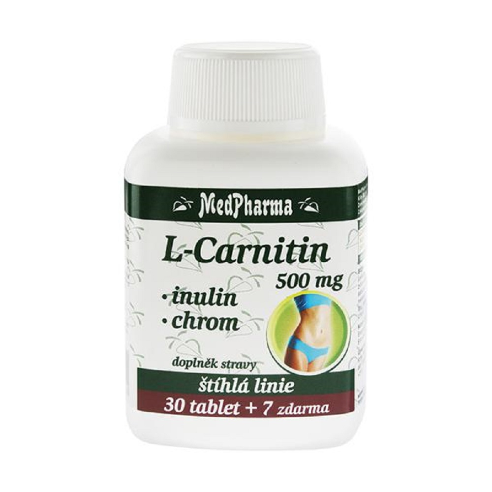 Obrázek MEDPHARMA L-Carnitin 500 mg + inulin + chrom 37 tablet (2)