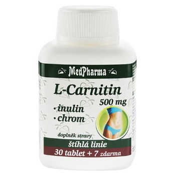 MEDPHARMA L-Carnitin 500 mg + inulin + chrom 37 tablet