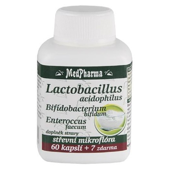 MEDPHARMA Probiotická směs + Echinacea + vitamin C 67 kapslí