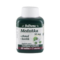MEDPHARMA Meduňka + chmel + kozlík 67 tablet