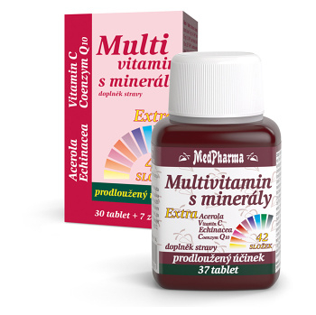 MEDPHARMA Multivitamín s minerály + extra C 37 tablet (Multivitamíny) - Vícesložkové