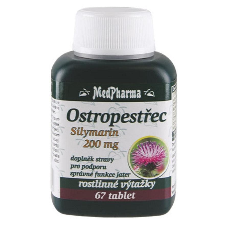 E-shop MEDPHARMA Ostropestřec silymarin 200 mg 67 tablet