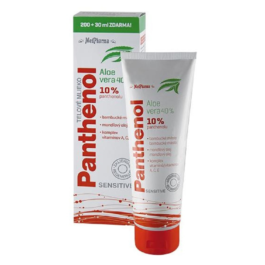 E-shop MEDPHARMA Panthenol 10% Sensitive tělové mléko 200+30 ml ZDARMA