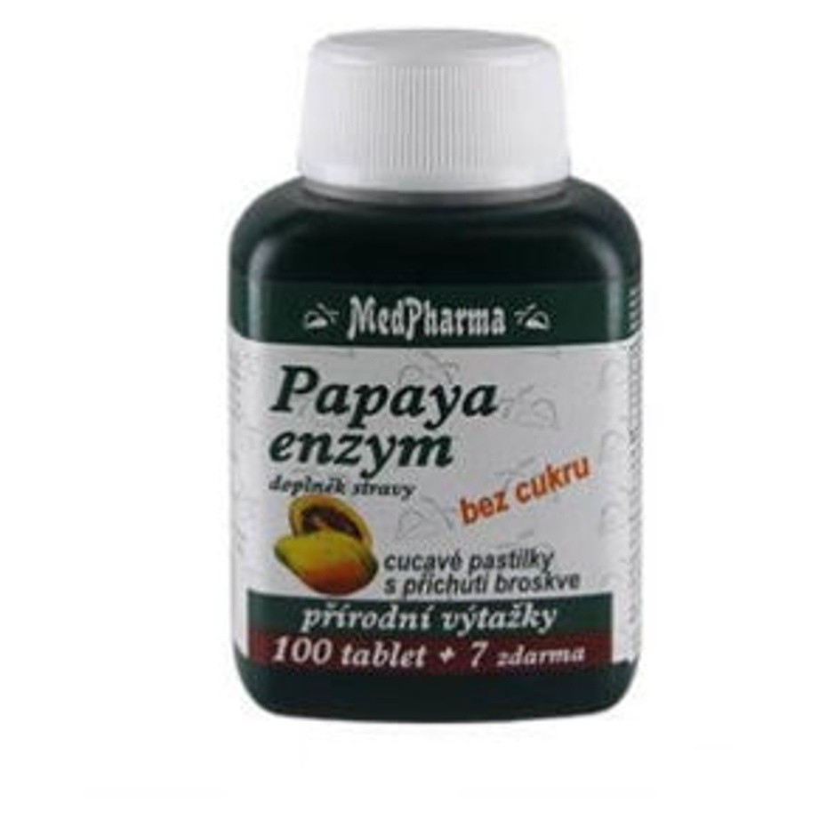 Levně MEDPHARMA Papaya enzym cucavé pastilky 107 tablet