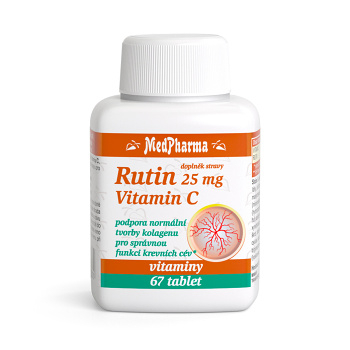 MEDPHARMA Rutin 25 mg + vitamin C 67 tablet (Žíly a cévy) - Vícesložkové
