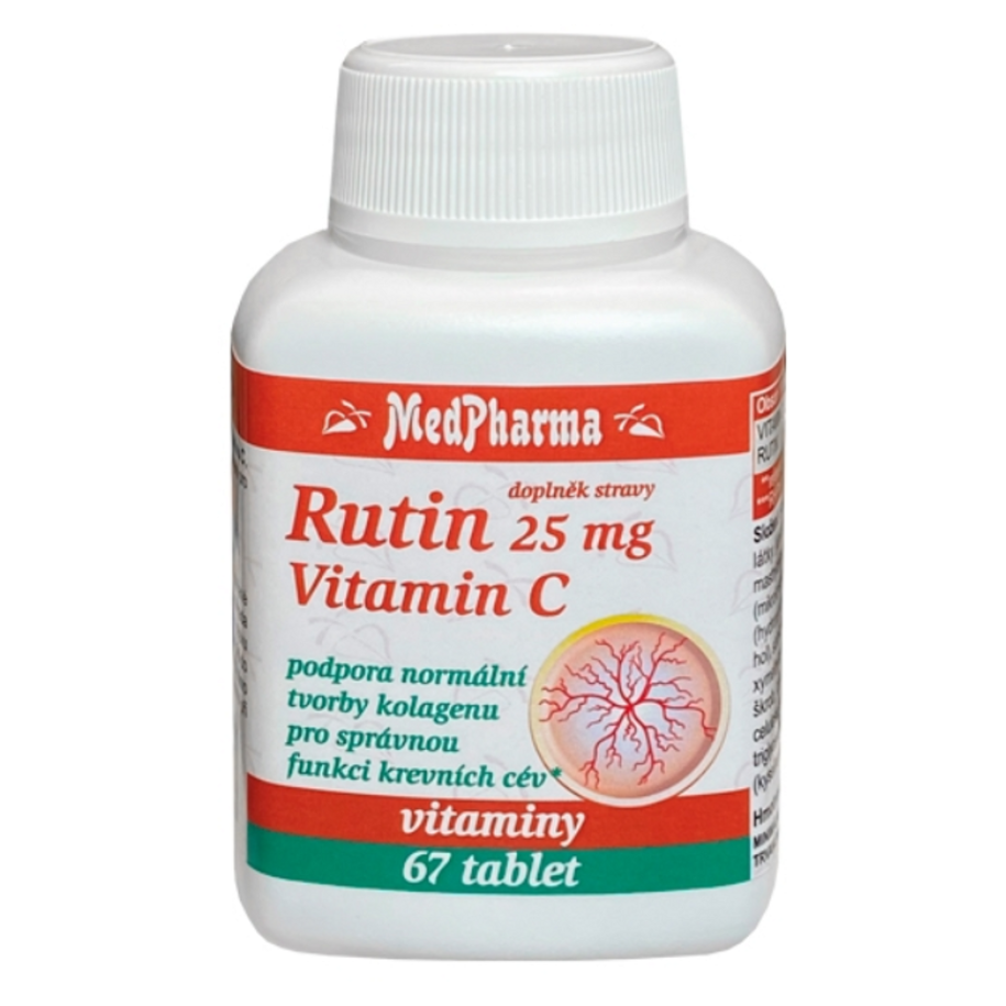 Levně MEDPHARMA Rutin 25 mg + vitamin C 67 tablet