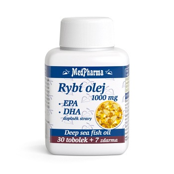 MEDPHARMA Rybí olej 1000mg + EPA + DHA 37 tobolek