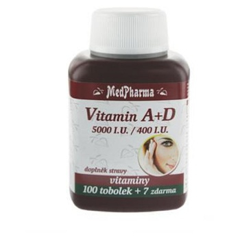 MEDPHARMA Vitamín A+D (5000 I.U./400 I.U.) 107 tobolek